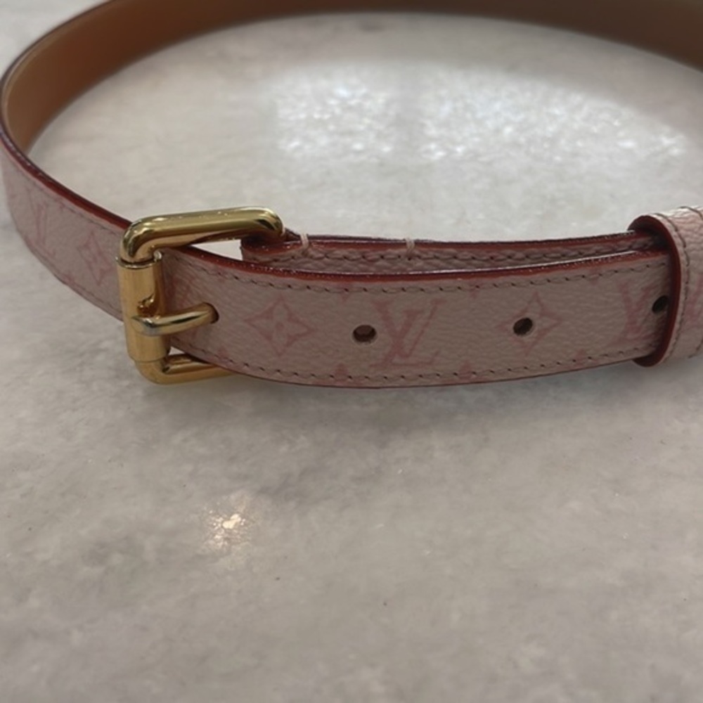 Louis Vuitton Cherry Blossom Pink Monogram Belt size 28